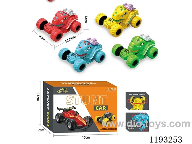 Dinosaur Inertia Stunt Spinning Car