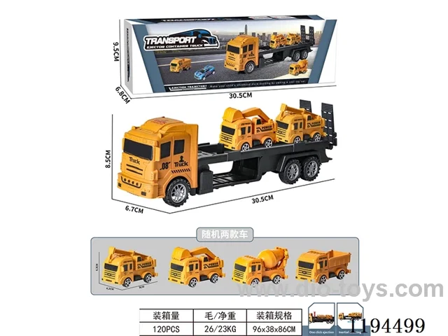 Engineered Ejector Track Transformer Car with 2 Plastic Cars