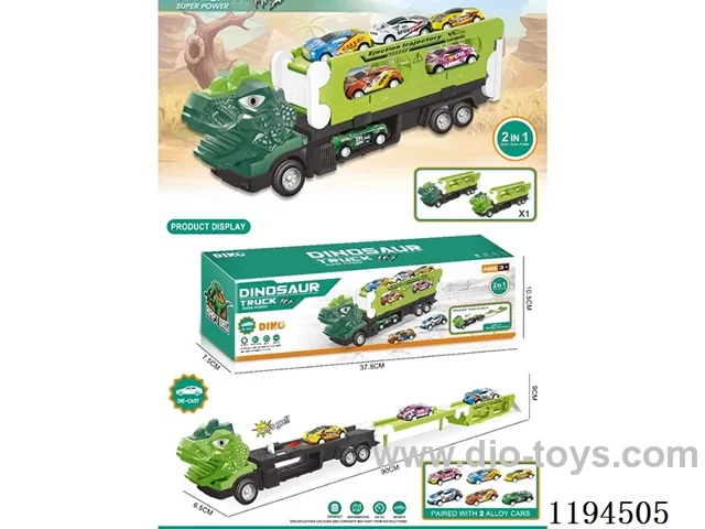 Dinosaur Folding Cargo Cart (2 color mix with 2 tin carts)