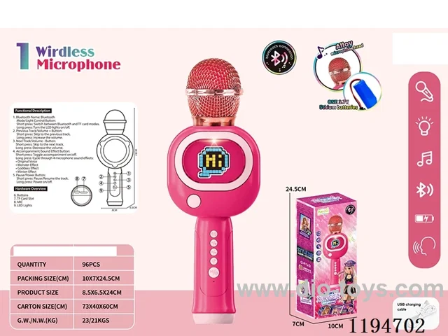 Bluetooth Lights Music Microphone & Sound All-in-One Microphone