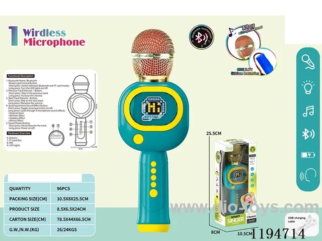 Bluetooth Lights Music Microphone & Sound All-in-One Microphone