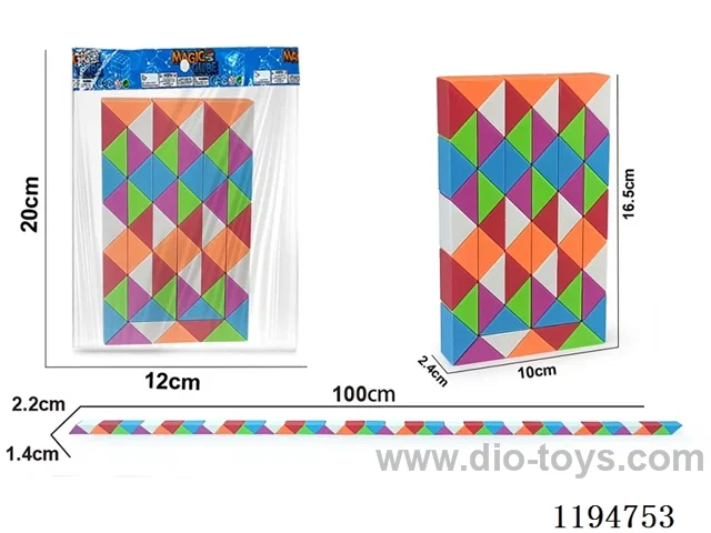 60 sections colorful rope pulling magic ruler