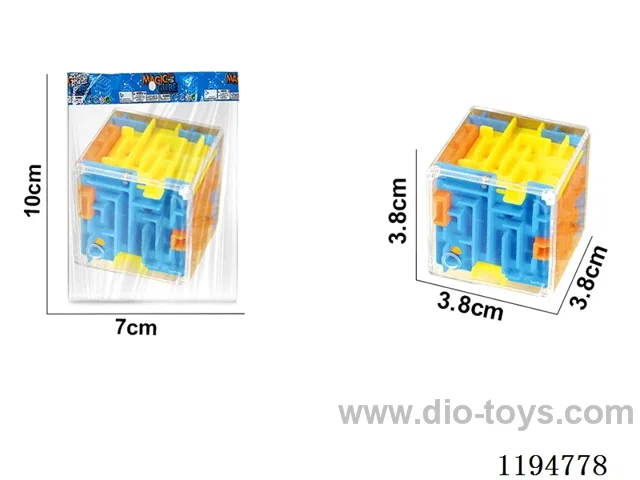 3.8CM Four Square Colorful Ball Maze
