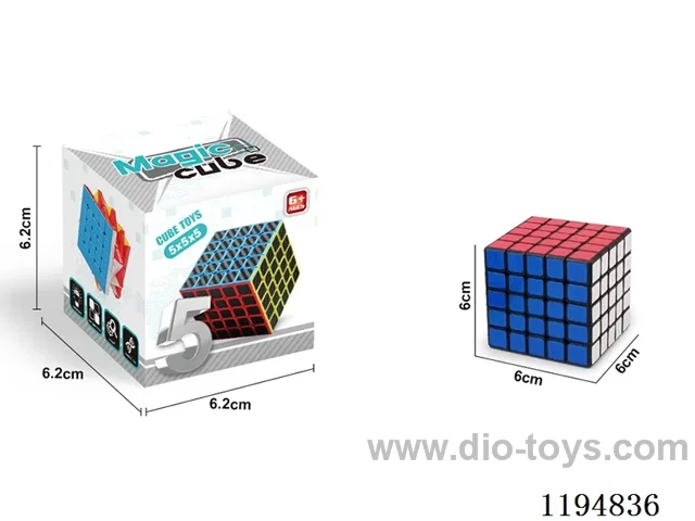 6CM Fifth Order Black Sticker Cube
