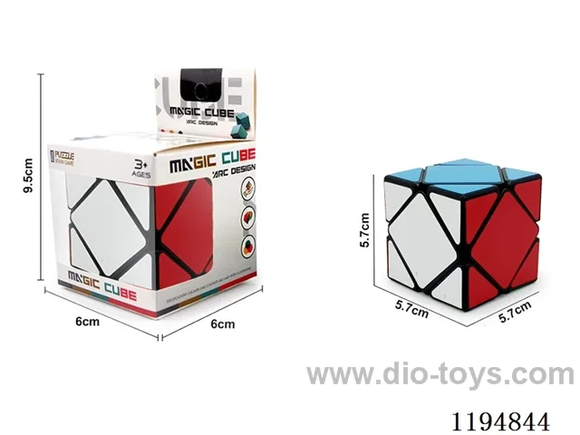 Tilt-and-Turn Black Sticker Rubik's Cube