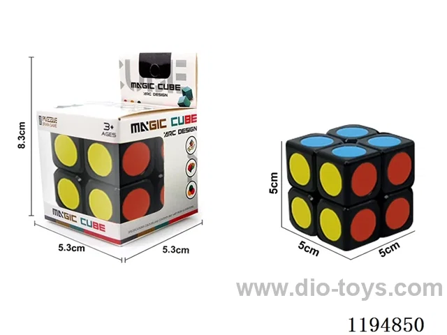 5.0CM 2nd order black dots UV printed Rubik's Cube