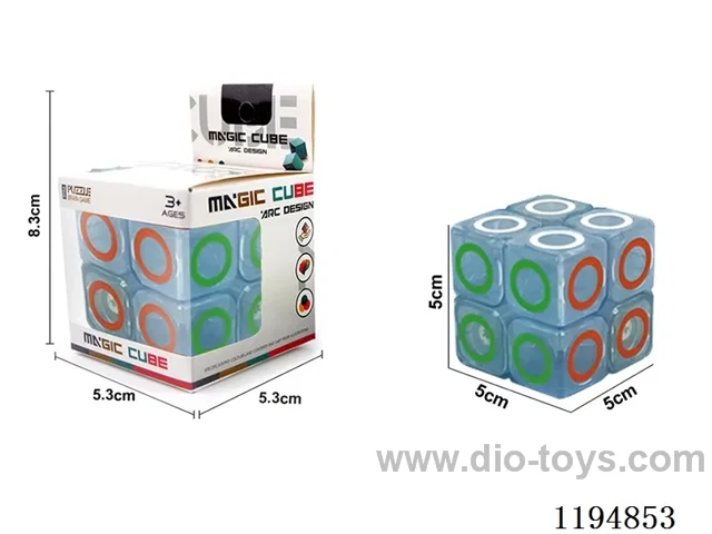 5.0CM 2nd order transparent circle UV printed Rubik's Cube
