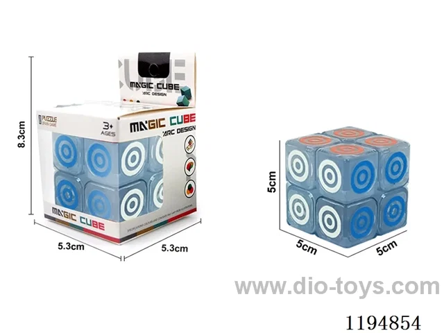 5.0CM 2nd order transparent circle-in-circle UV printed Rubik's Cube