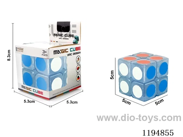 5.0CM 2nd order transparent dot UV printed Rubik's Cube