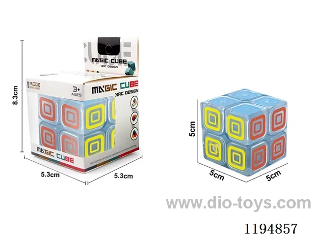 5.0CM 2nd order transparent square within a square UV printed Rubik's Cube