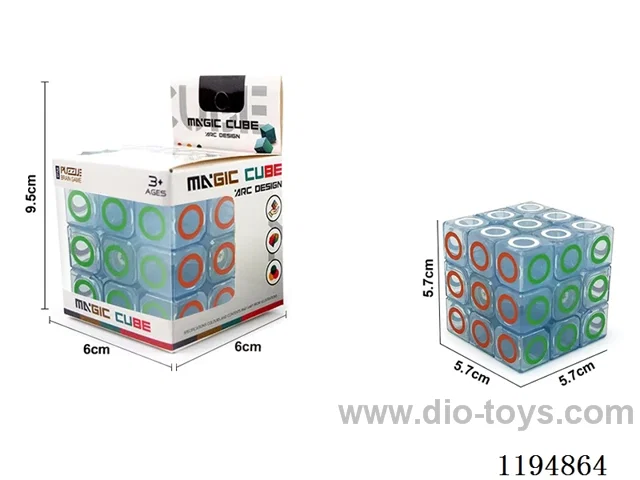 5.7CM Third order transparent circle UV printed Rubik's Cube