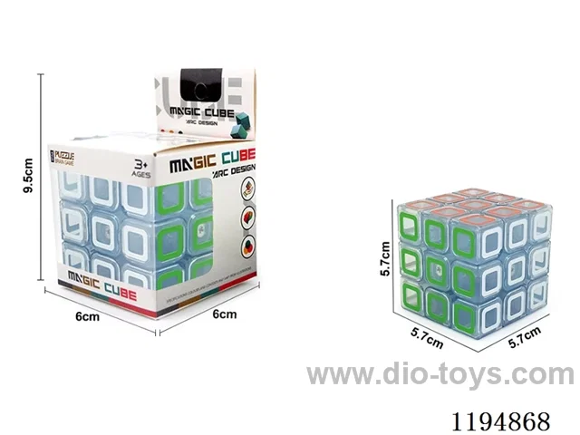 5.7CM Third Order Transparent Square UV printed Rubik's Cube