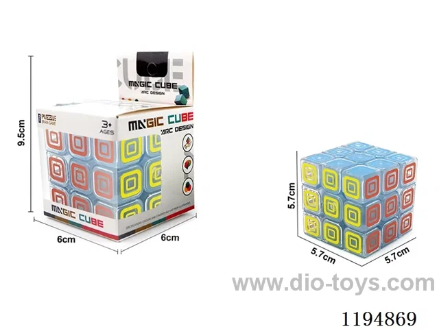 5.7CM Third Order Transparent Square-in-Square UV printed Rubik's Cube