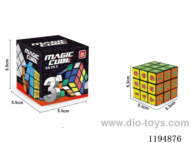 5.3CM Numbers 3rd Order Rubik's Cube