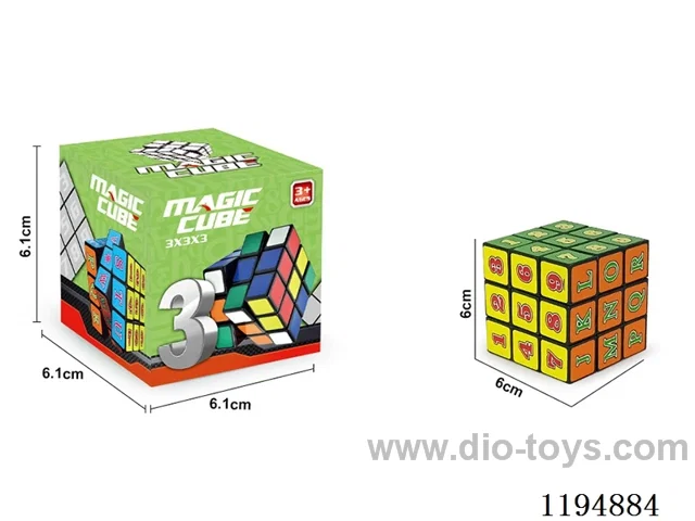 6CM Numbers Three Steps Rubik's Cube