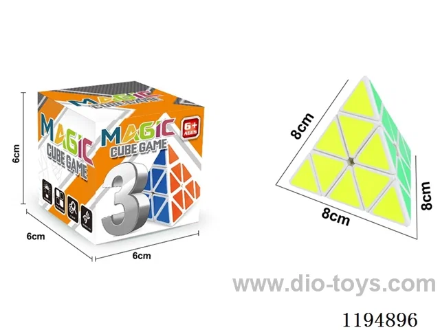 8CM Pyramid Rubik's Cube with White Labeling