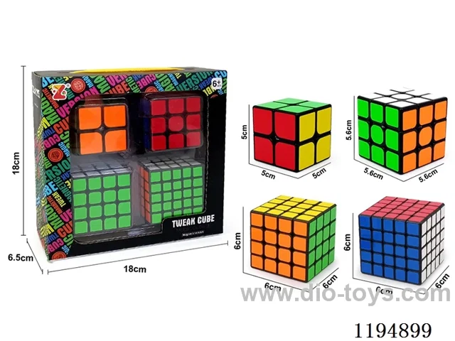 2,3,4,5 Steps Rubik's Cube with Black Stickers