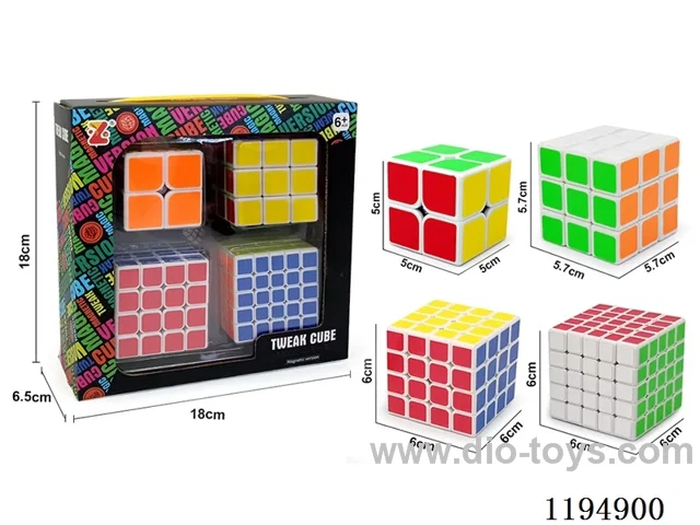 2,3,4,5 Steps Rubik's Cube with White Stickers