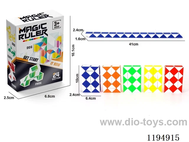 24 Solid Color Ruler Cubes