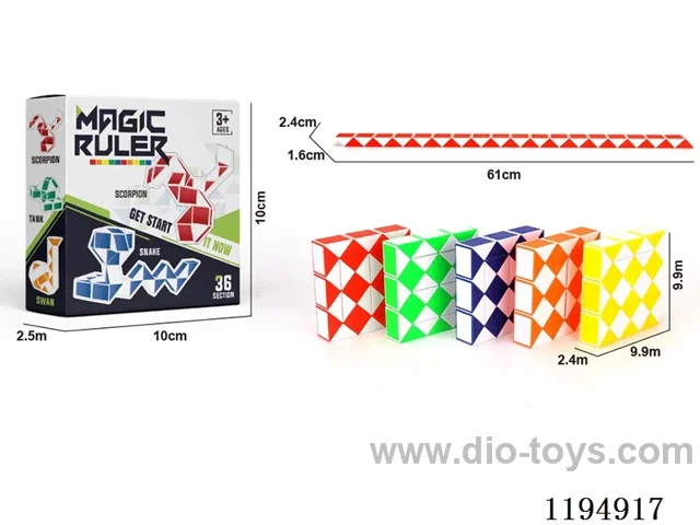 36 Solid Color Ruler Cubes