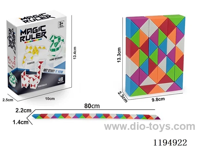 48 Colorful Ruler Cubes