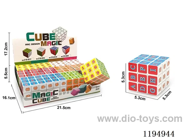 5.3CM white color digital labeled 3rd order Rubik's Cube