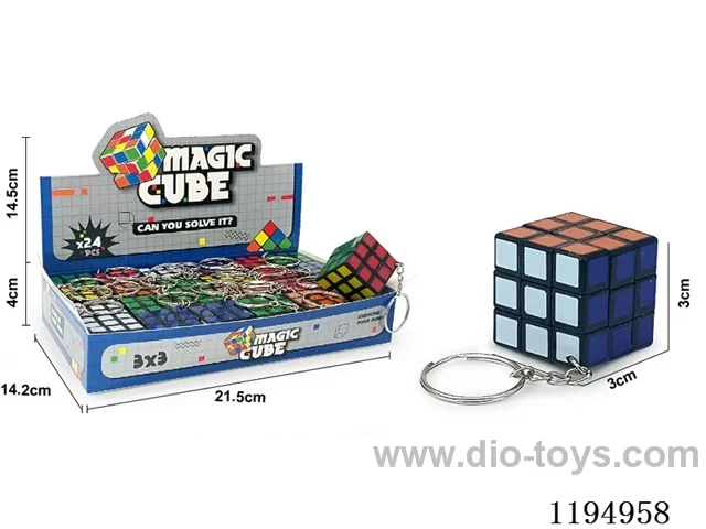 3CM Keychain Third Order Rubik's Cube