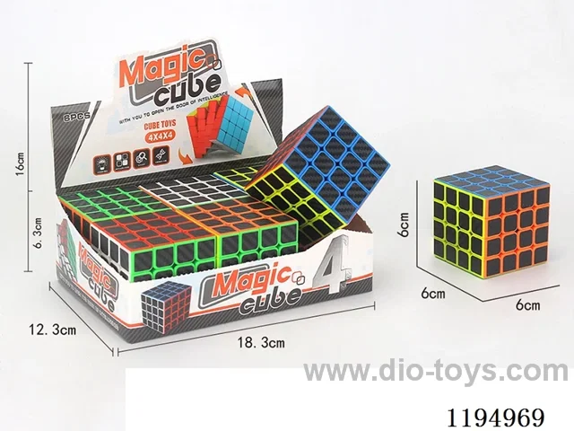 6.0CM Solid Carbon Fiber 4-Step Rubik's Cube