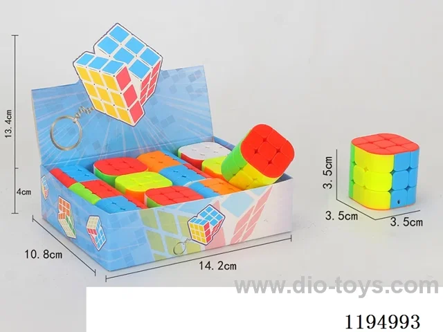 3.5CM Solid Color Cube with Pillars