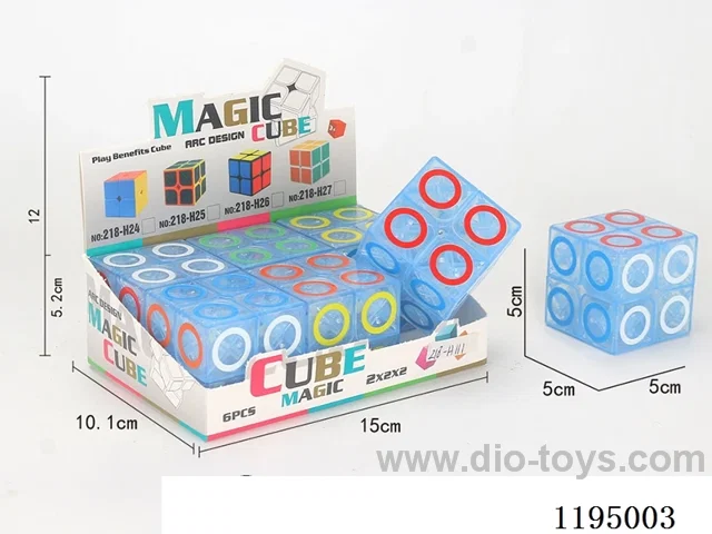 5.0CM 2nd order transparent circle UV printed Rubik's Cube