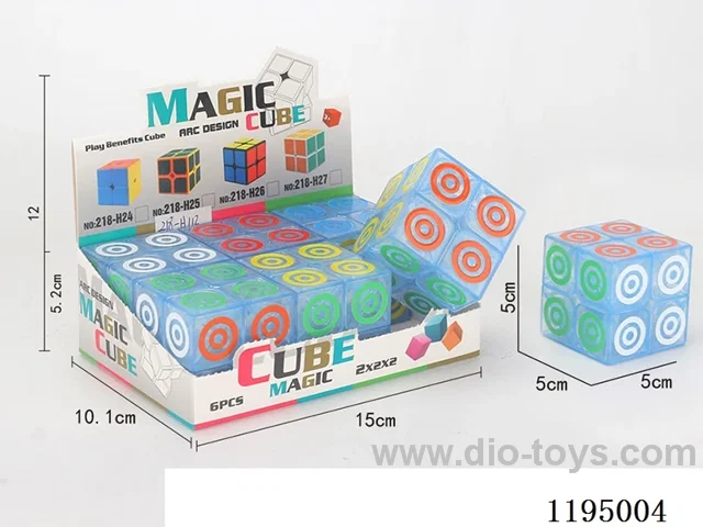 5.0CM 2nd order transparent circle-in-circle UV printed Rubik's Cube