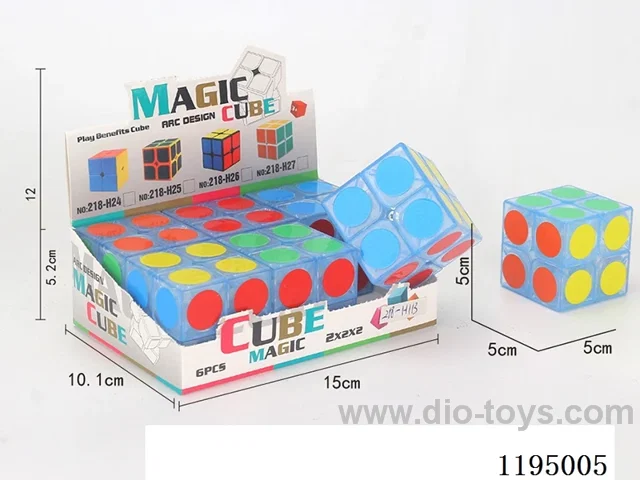 5.0CM 2nd order transparent dot UV printed Rubik's Cube