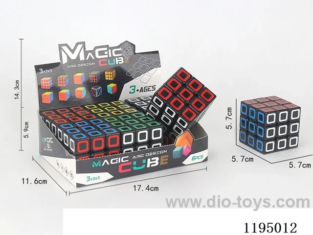 5.7CM 3 steps black square UV printed Rubik's Cube