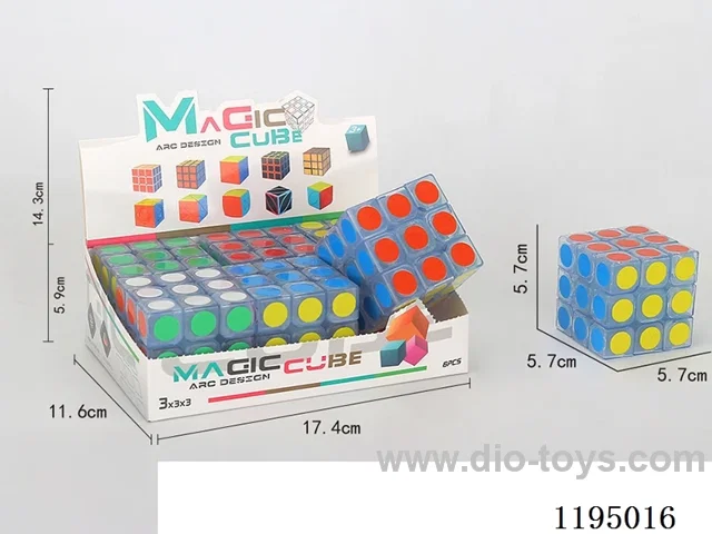 5.7CM 3rd order transparent dot UV printed Rubik's Cube