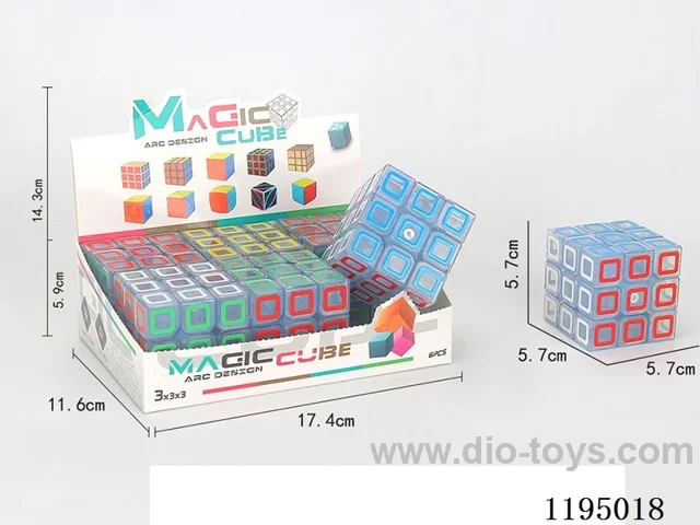 5.7CM Third Order Transparent Square UV printed Rubik's Cube