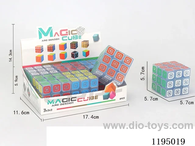 5.7CM Third Order Transparent Square-in-Square UV printed Rubik's Cube