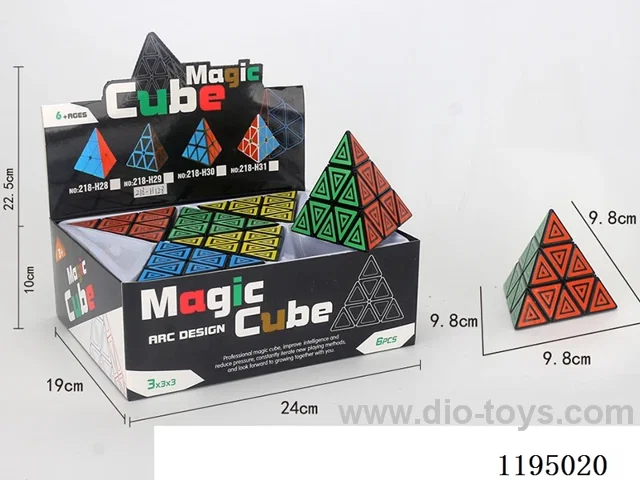 Third order pyramid black UV printed cube