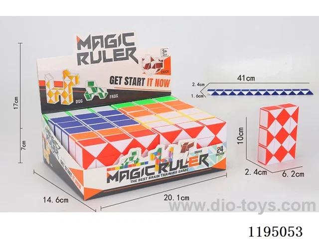 24 Solid Color Ruler Cubes