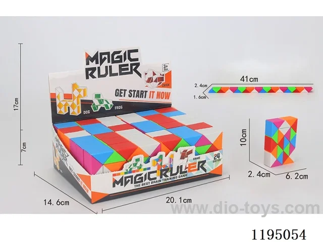 24 Colorful Ruler Cubes