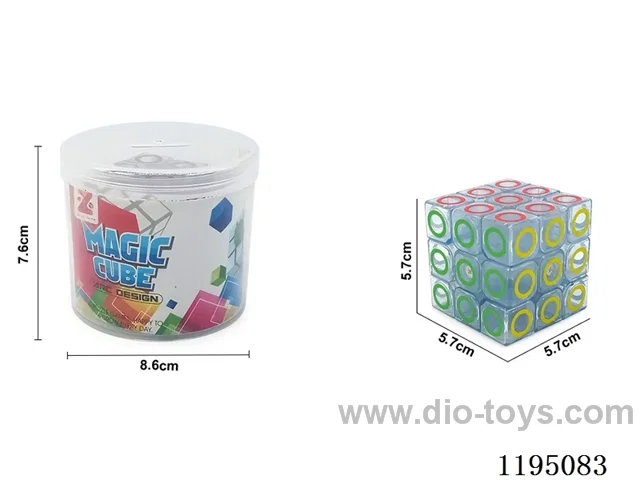 5.7CM Third order transparent circle UV printed Rubik's Cube