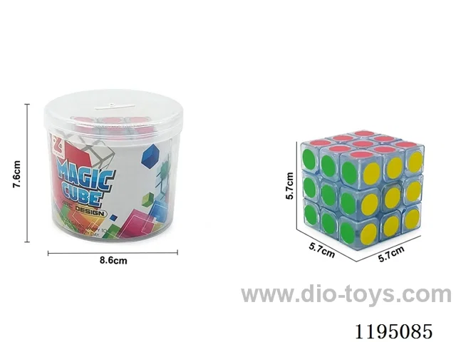 5.7CM 3rd order transparent dot UV printed Rubik's Cube