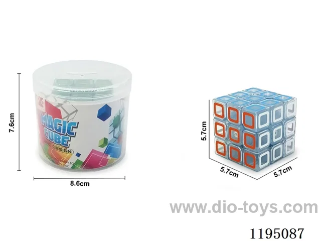 5.7CM 3-steps transparent square UV printed Rubik's Cube