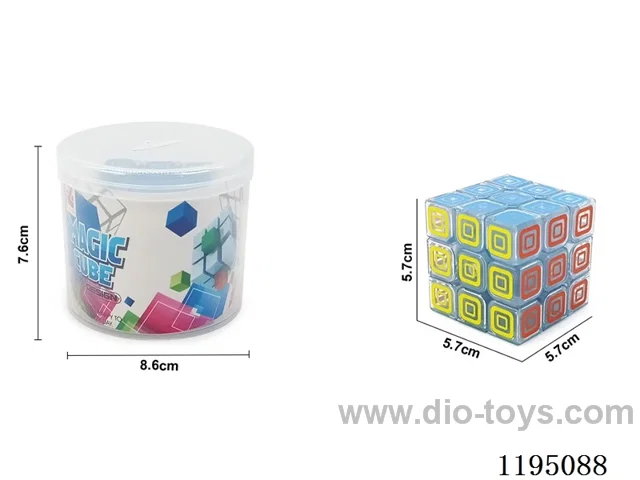 5.7CM Third Order Transparent Square UV printed Rubik's Cube