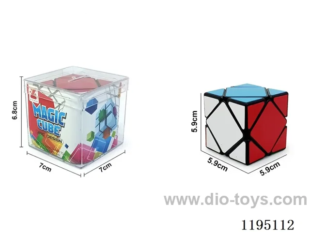 Tilt-and-Turn Black Sticker Cube