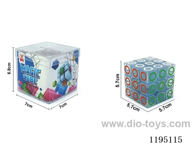 5.7CM Third Order Transparent Circle UV Printed Rubik's Cube