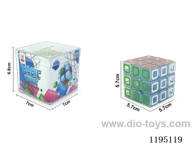 5.7CM Third Order Transparent Square UV printed Rubik's Cube