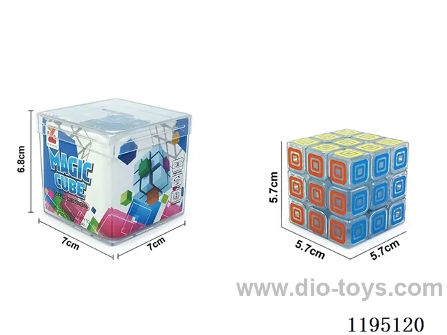 5.7CM Three Steps Transparent Square-in-Square UV Printed Magic Cube