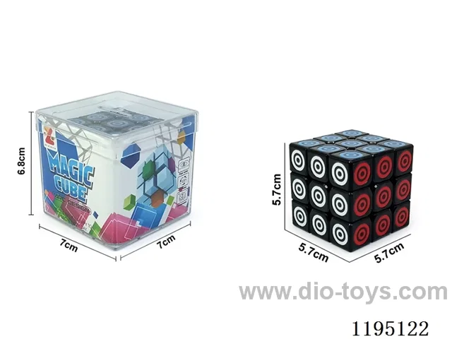 5.7CM 3 steps circle in circle on black background UV printed Rubik's cube