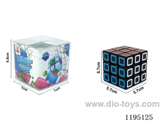 5.7CM 3 steps black square UV printed Rubik's Cube