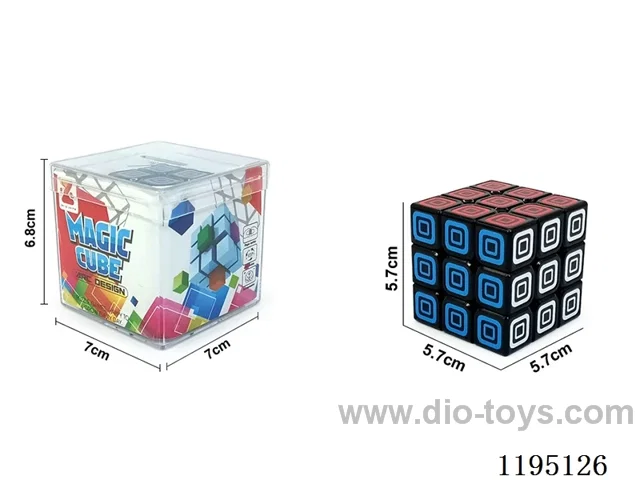 5.7CM Third Order Black Square UV Printed Rubik's Cube